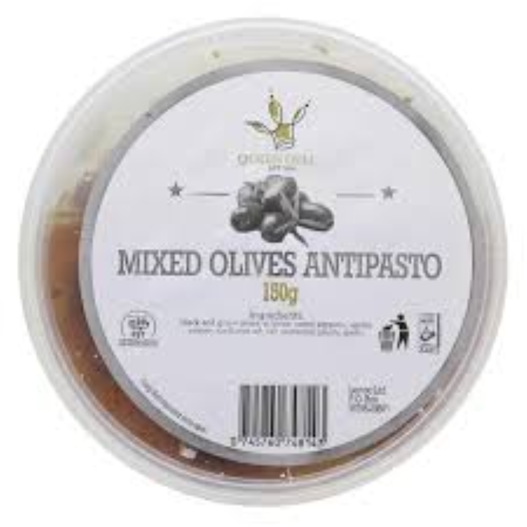 QUEEN DELI MULTI VARIETY OLIVES DRESSED IN OIL 150